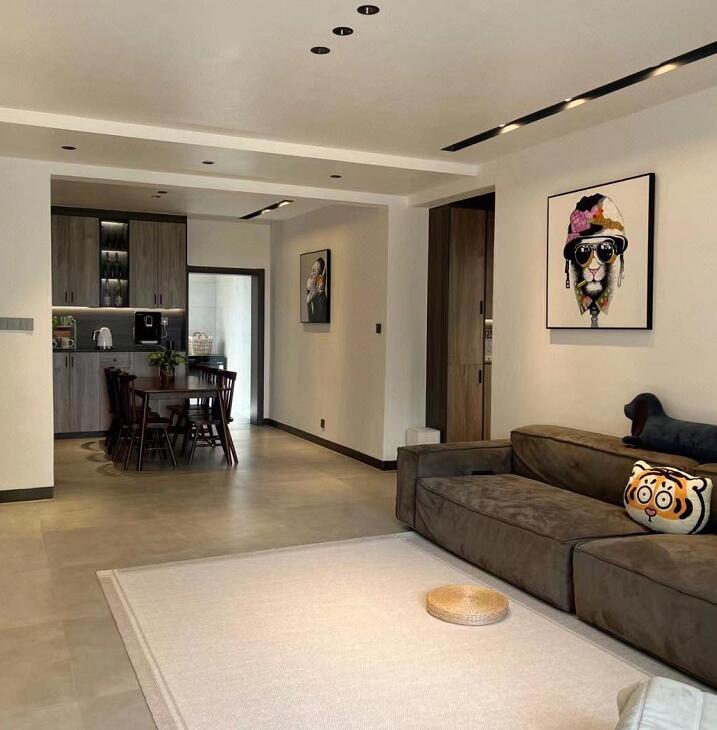 昆山蝶湖湾110平米三室两厅装修案例